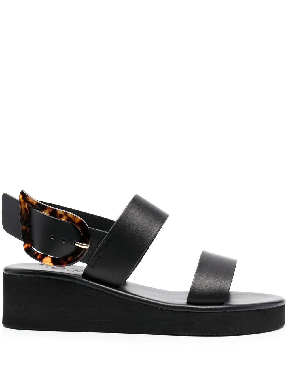 Ancient Greek Sandals 坡跟双带凉鞋 - 黑色