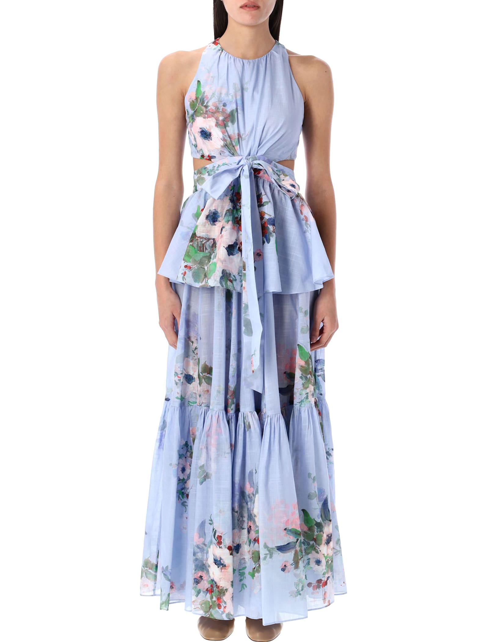 Zimmermann Everly Draped Bow Long Dress