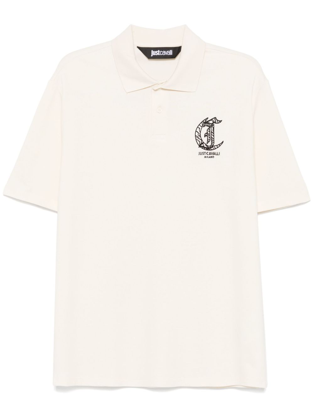 Just Cavalli logo刺绣polo衫 - 中性色