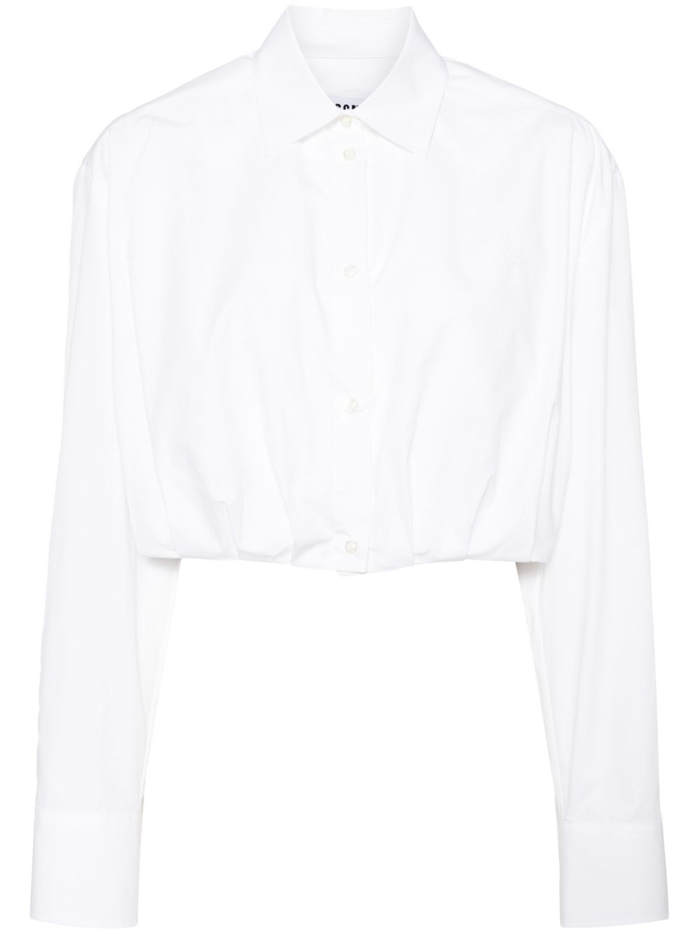 MSGM 刺绣短款衬衫 - 白色