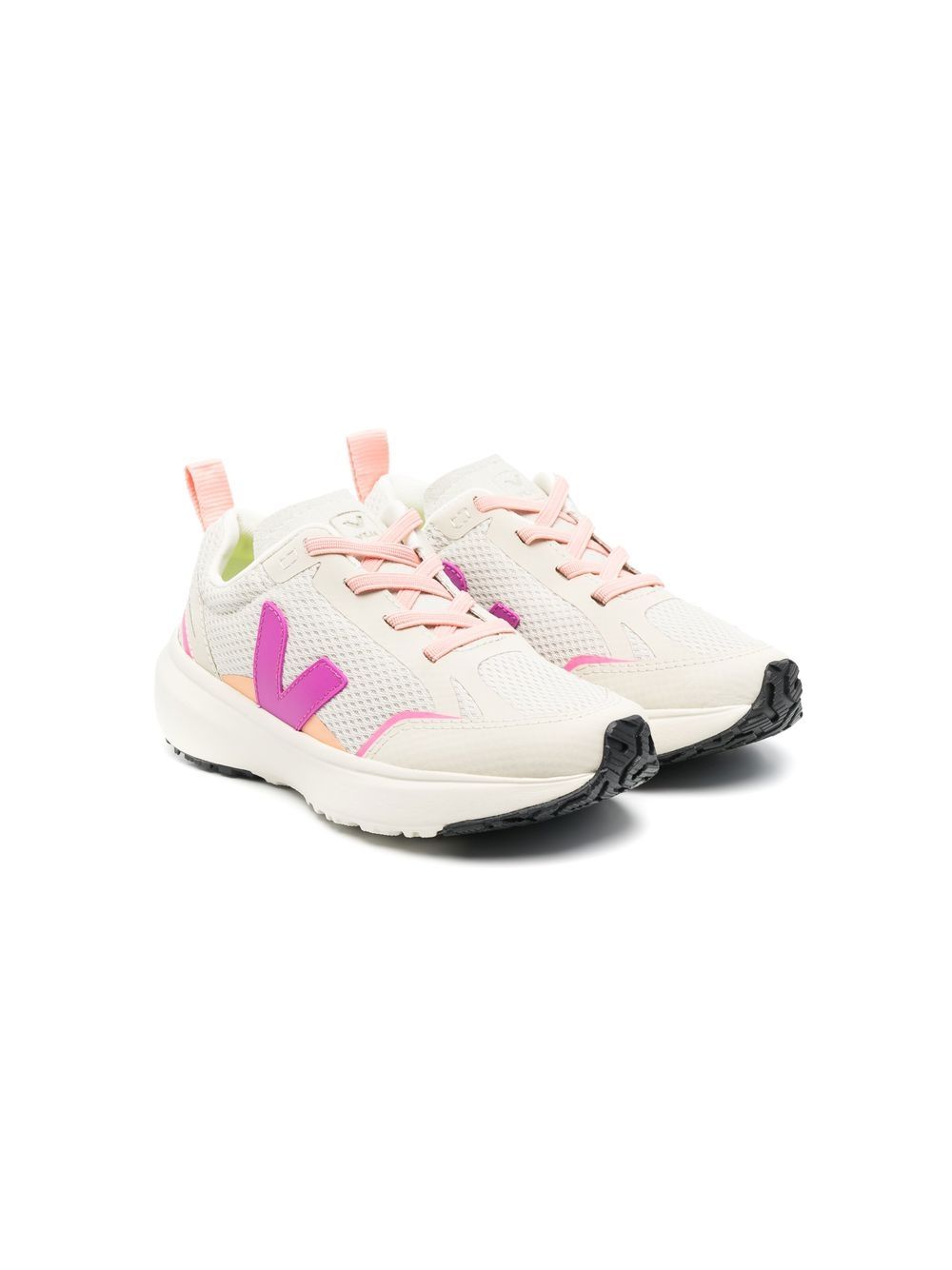 VEJA Kids 标贴运动鞋 - 白色