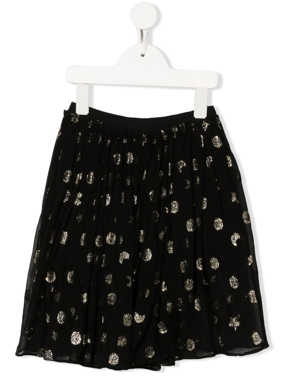 Stella McCartney Kids 斯特拉·麦卡特尼 金属感波点印花半身裙 - 黑色