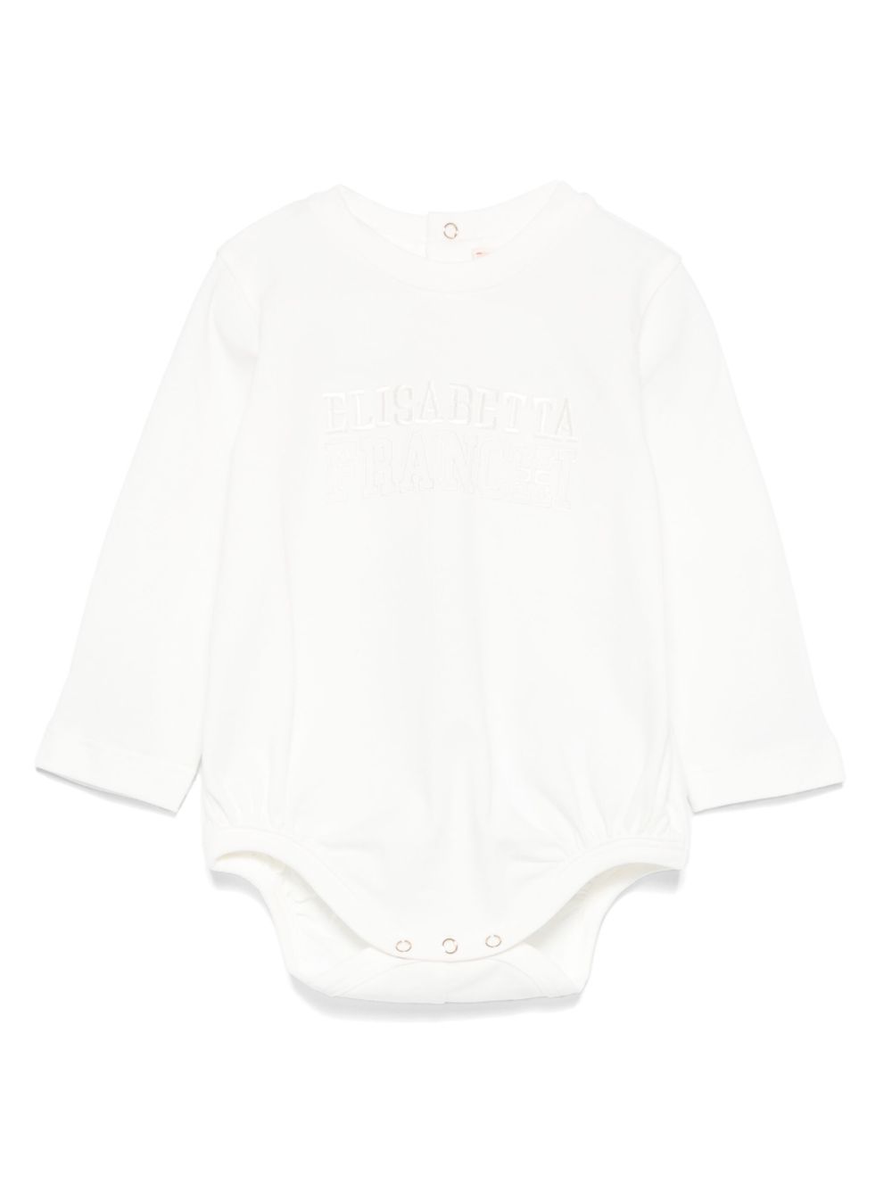 Elisabetta Franchi La Mia Bambina logo刺绣连体衣 - 白色