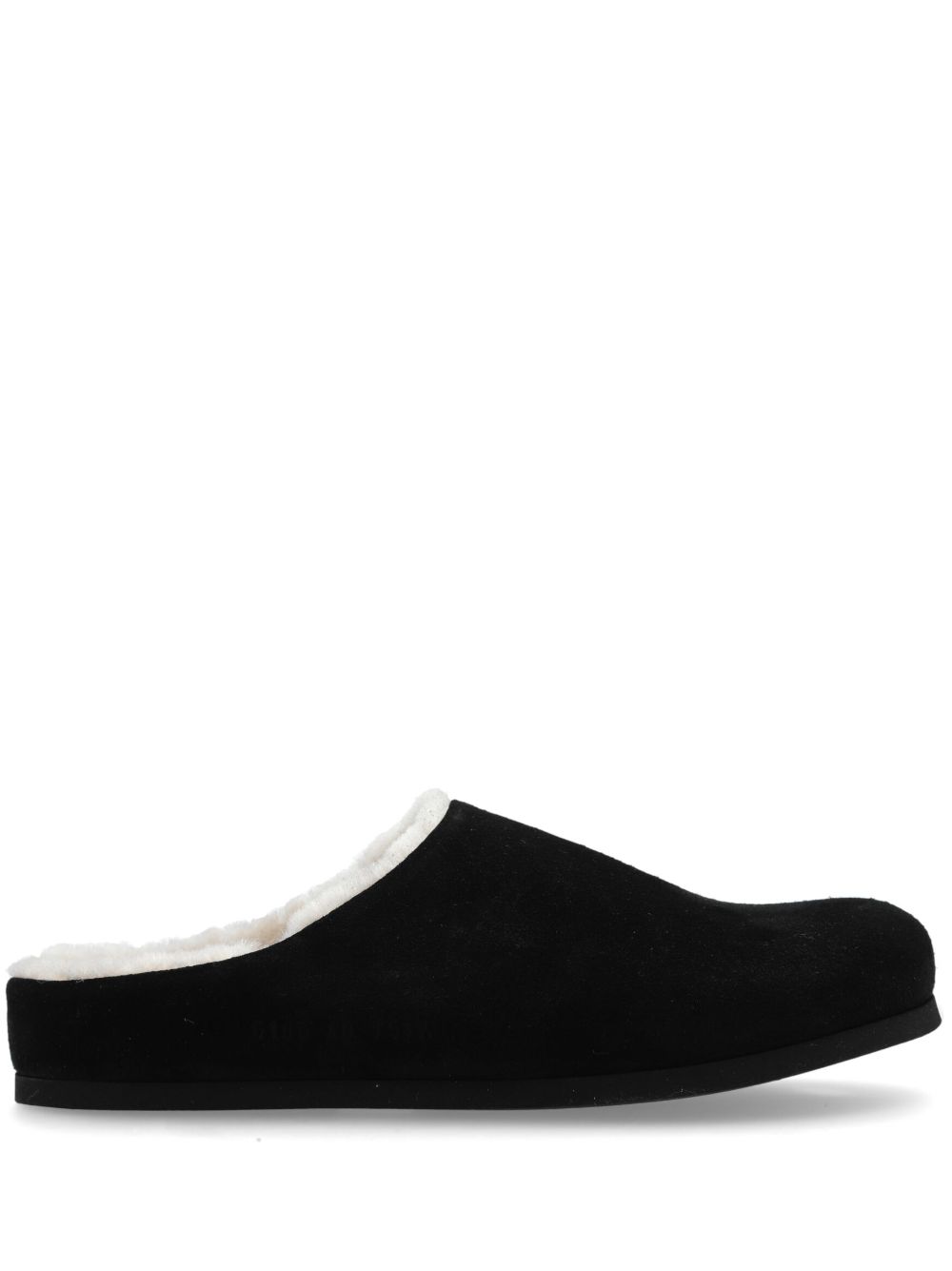 Common Projects 皮毛一体凉鞋 - 黑色