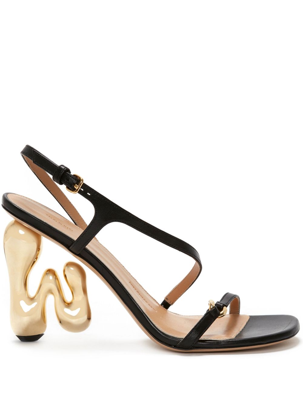 JW Anderson JW Bubble Heel 皮质凉鞋 - 黑色
