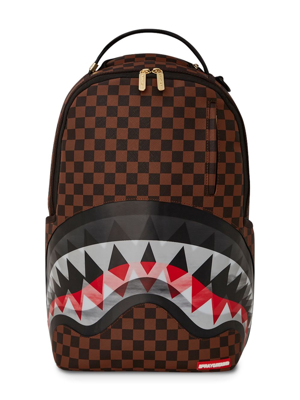 sprayground kid 虹彩光泽效果双肩包 - 褐色
