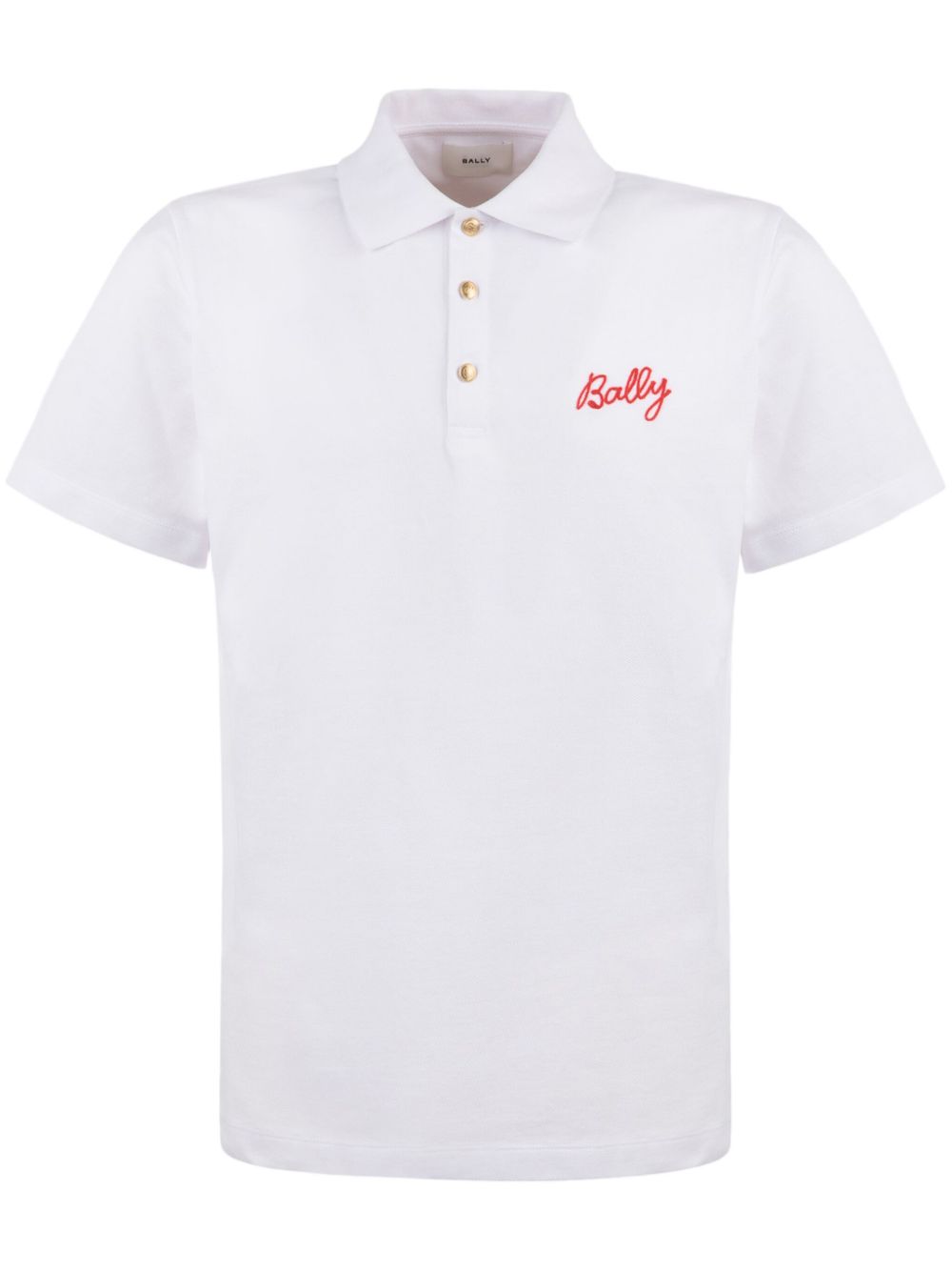 Bally logo刺绣polo衫 - 白色