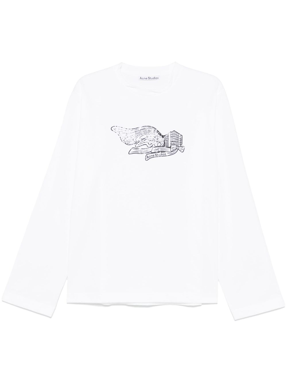 Acne Studios logo印花T恤 - 白色