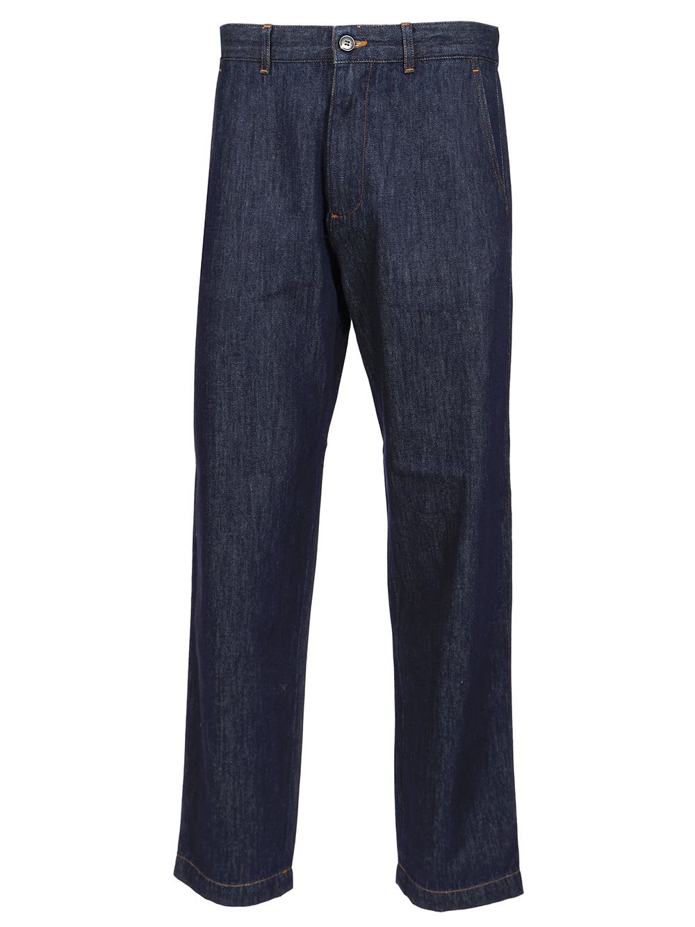 Dries Van Noten penwick Trousers In Blue Cotton Denim