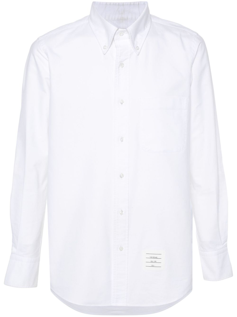 Thom Browne 红白蓝条纹棉衬衫 - 白色