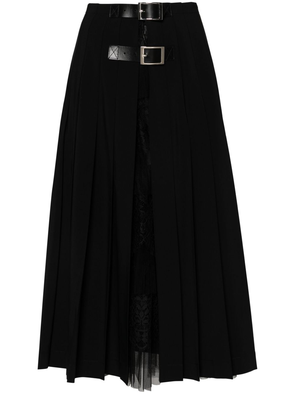Ermanno Scervino 褶裥裙摆 - 黑色