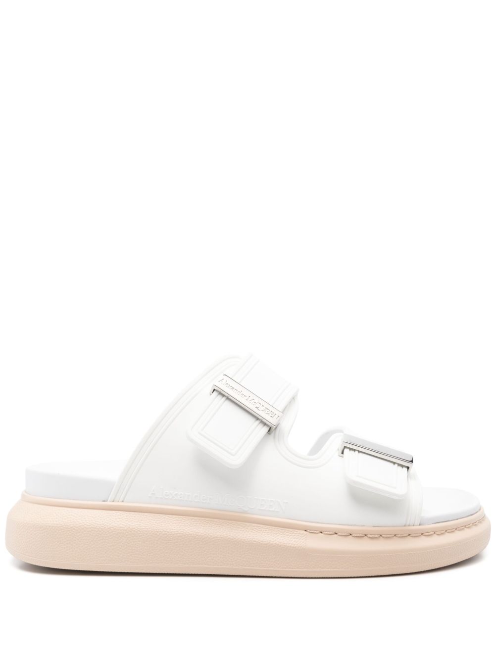 Alexander McQueen Hybrid 双袢带拖鞋 - 白色