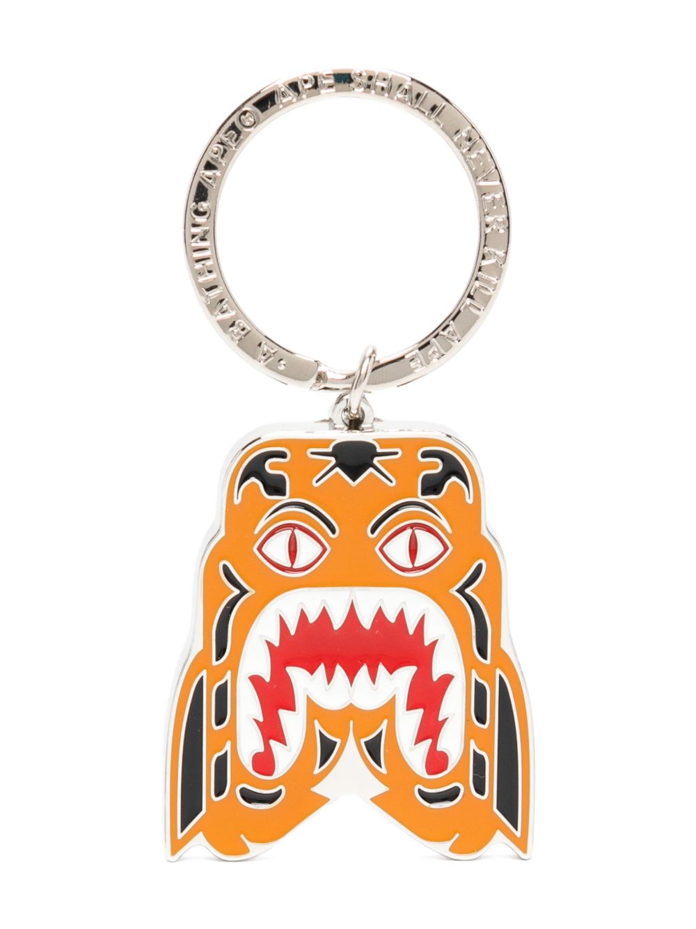 A BATHING APE® 老虎造型钥匙扣 - 橘色