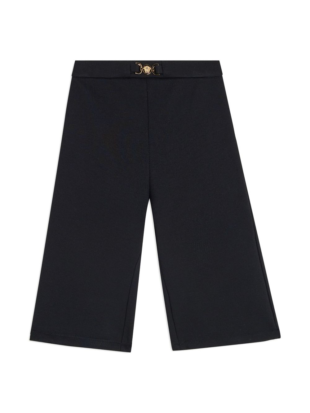 Versace Kids Medusa Head 图案阔腿裤 - 黑色