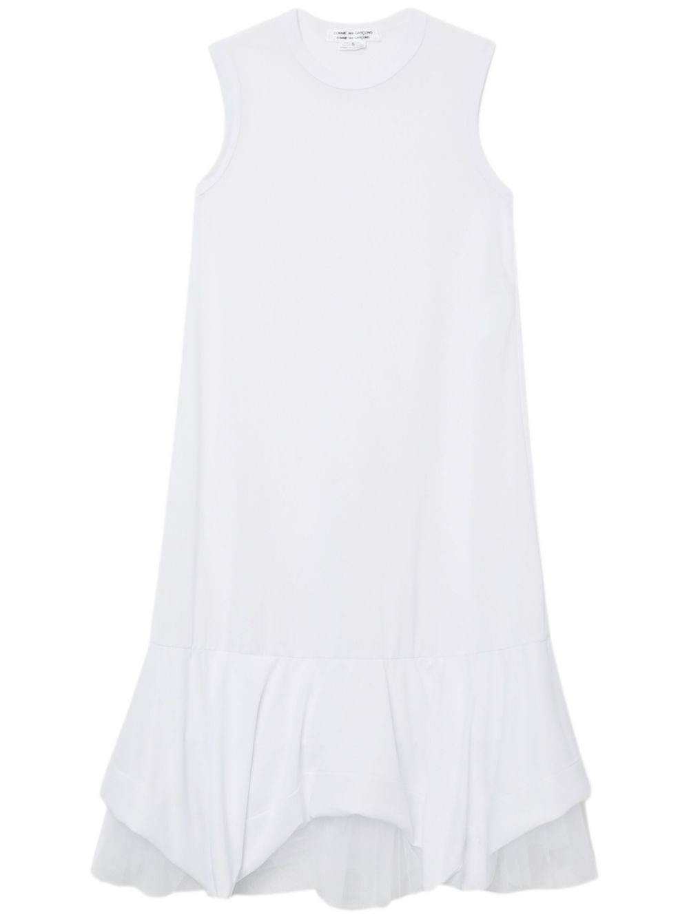 Comme Des Garçons Comme Des Garçons 喇叭裙摆无袖中长连衣裙 - 白色
