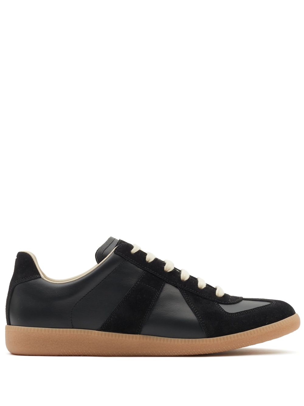 Maison Margiela Replica 低帮皮质运动鞋 - 黑色