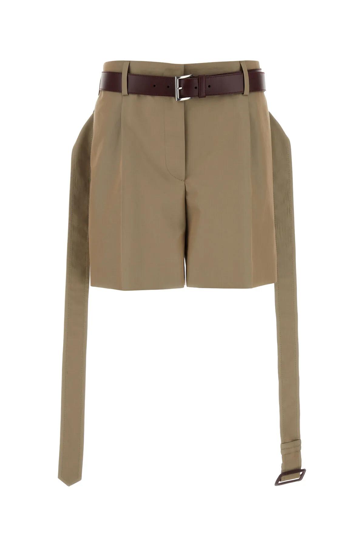 Prada Khaki Twill Shorts