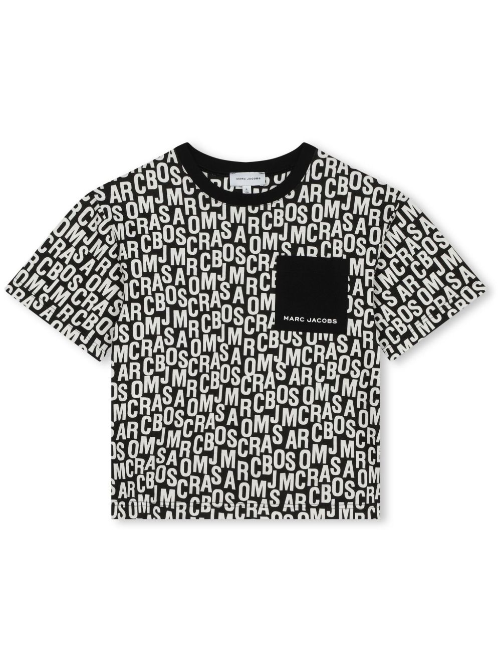 Marc Jacobs Kids Monogram 图案T恤 - 黑色