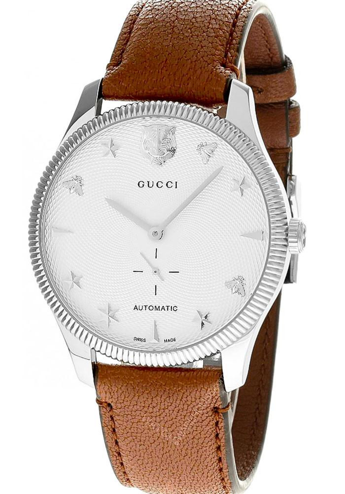 GUCCI G-Timeless 40MM AUTO White Guilloche Dial Men's Watch YA126361