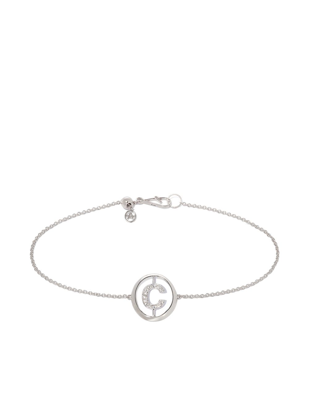 Annoushka Initial C 18K白金钻石手链 - 银色