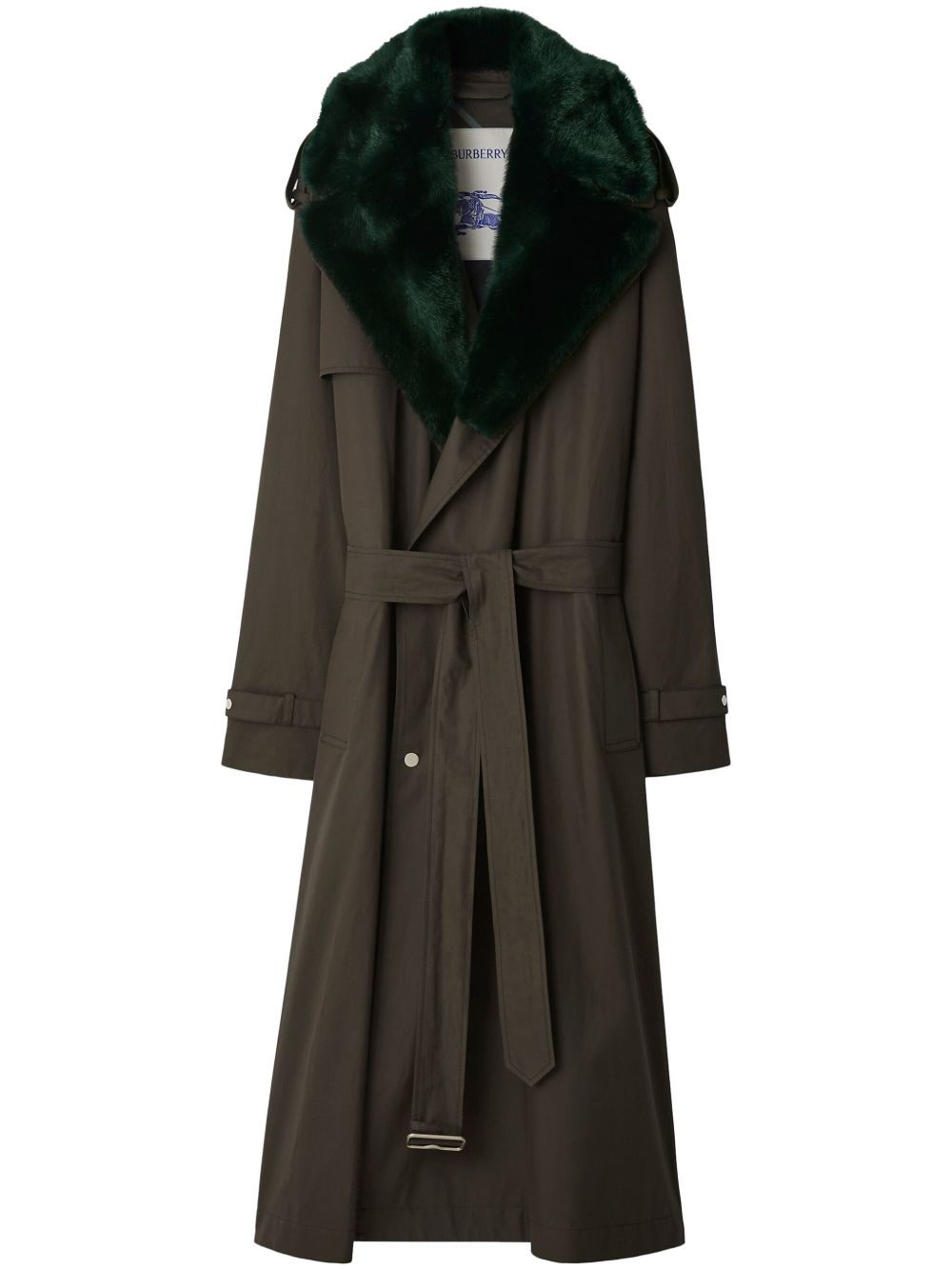 Burberry Kennington 束腰风衣 - 绿色