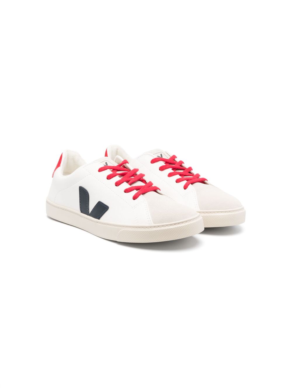 VEJA Kids logo细节低帮运动鞋 - 白色