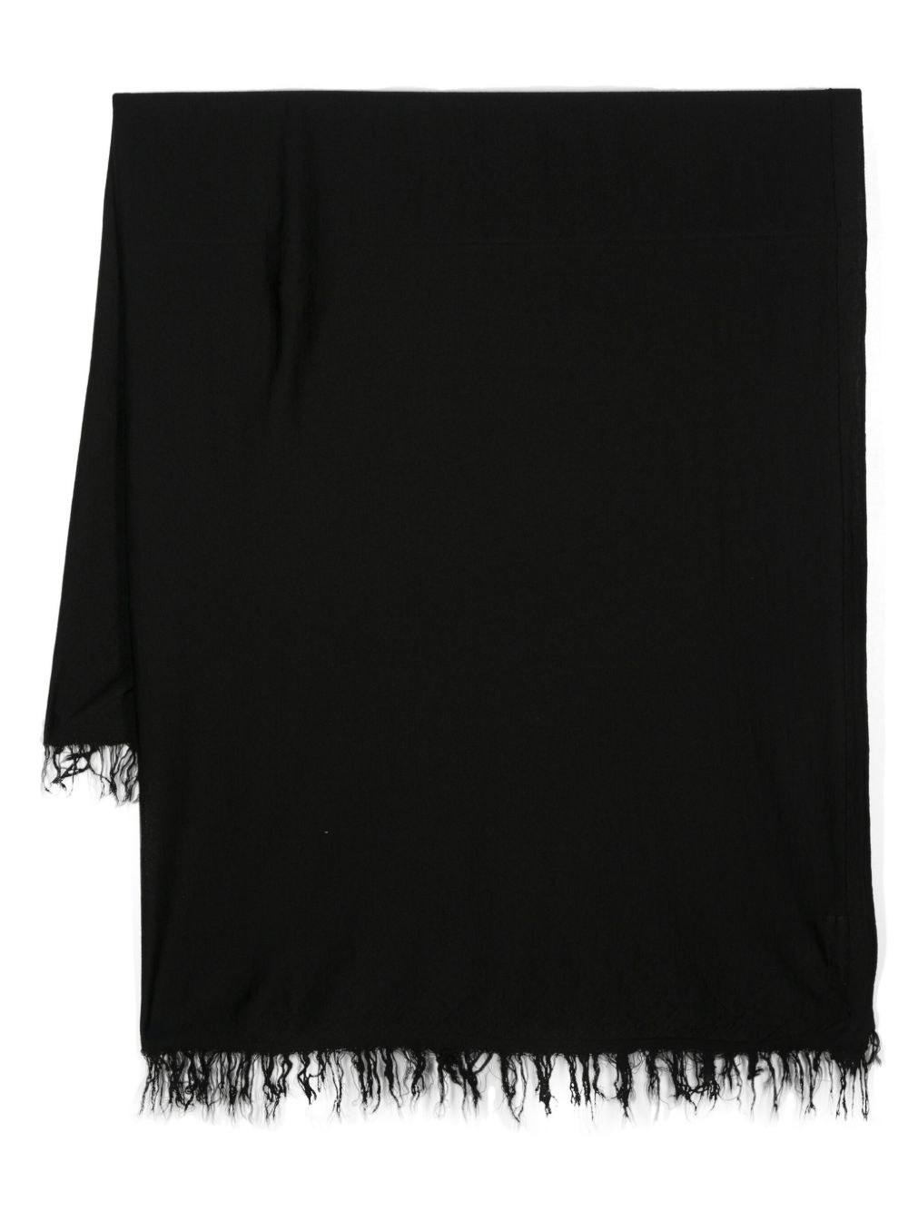 Rick Owens Knit Blanket 初剪羊毛围巾 - 黑色