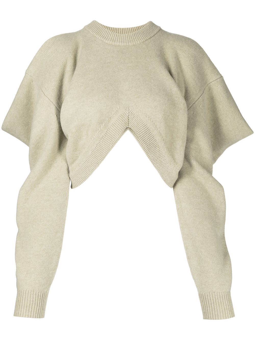 Alexander Wang 垂坠衣袖针织毛衣 - 绿色