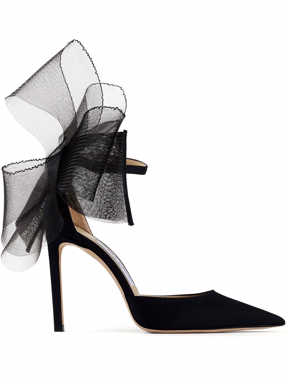 Jimmy Choo 周仰杰 Averly 不对称设计高跟鞋 - 黑色