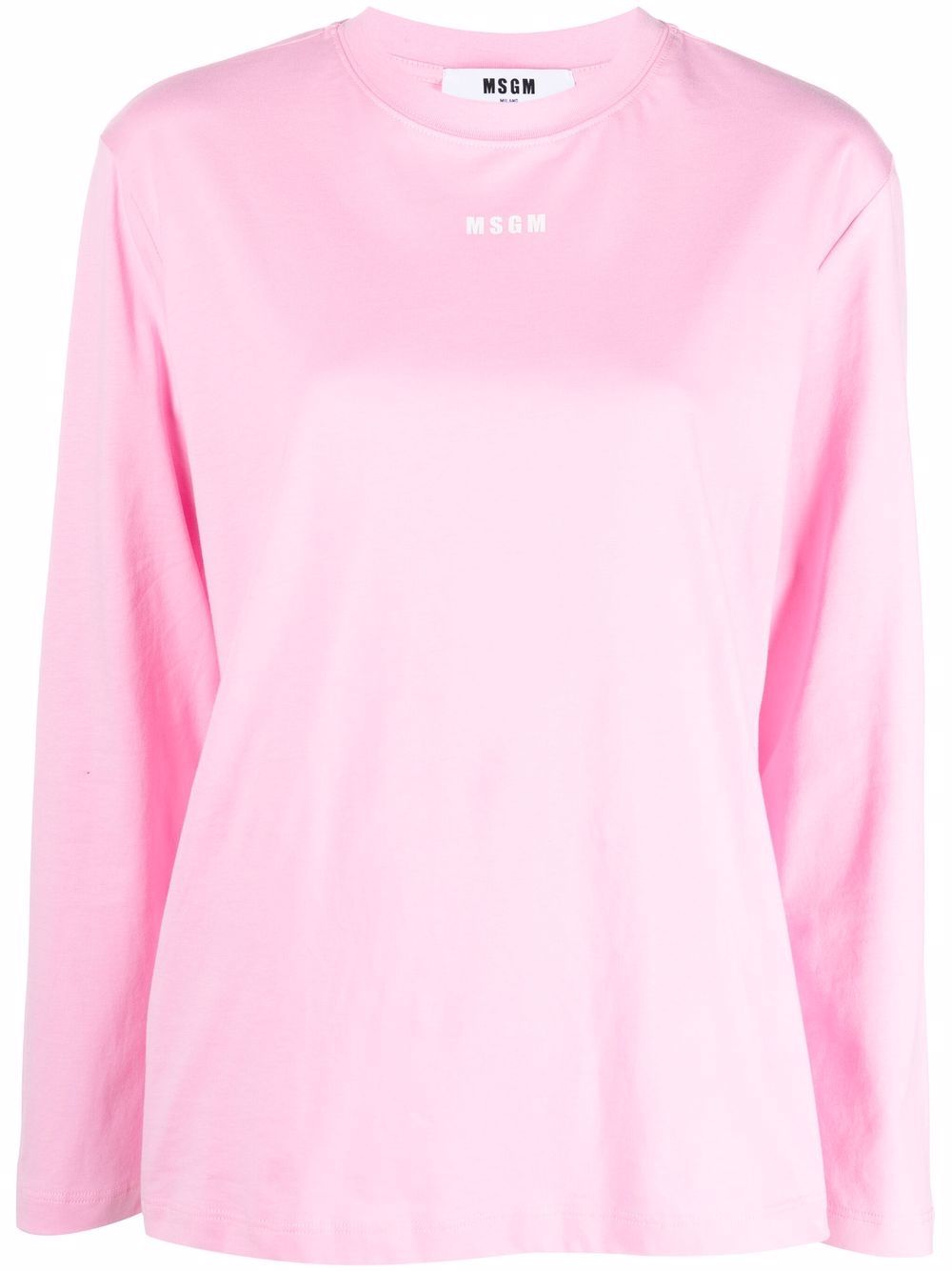 MSGM logo印花上衣 - 粉色