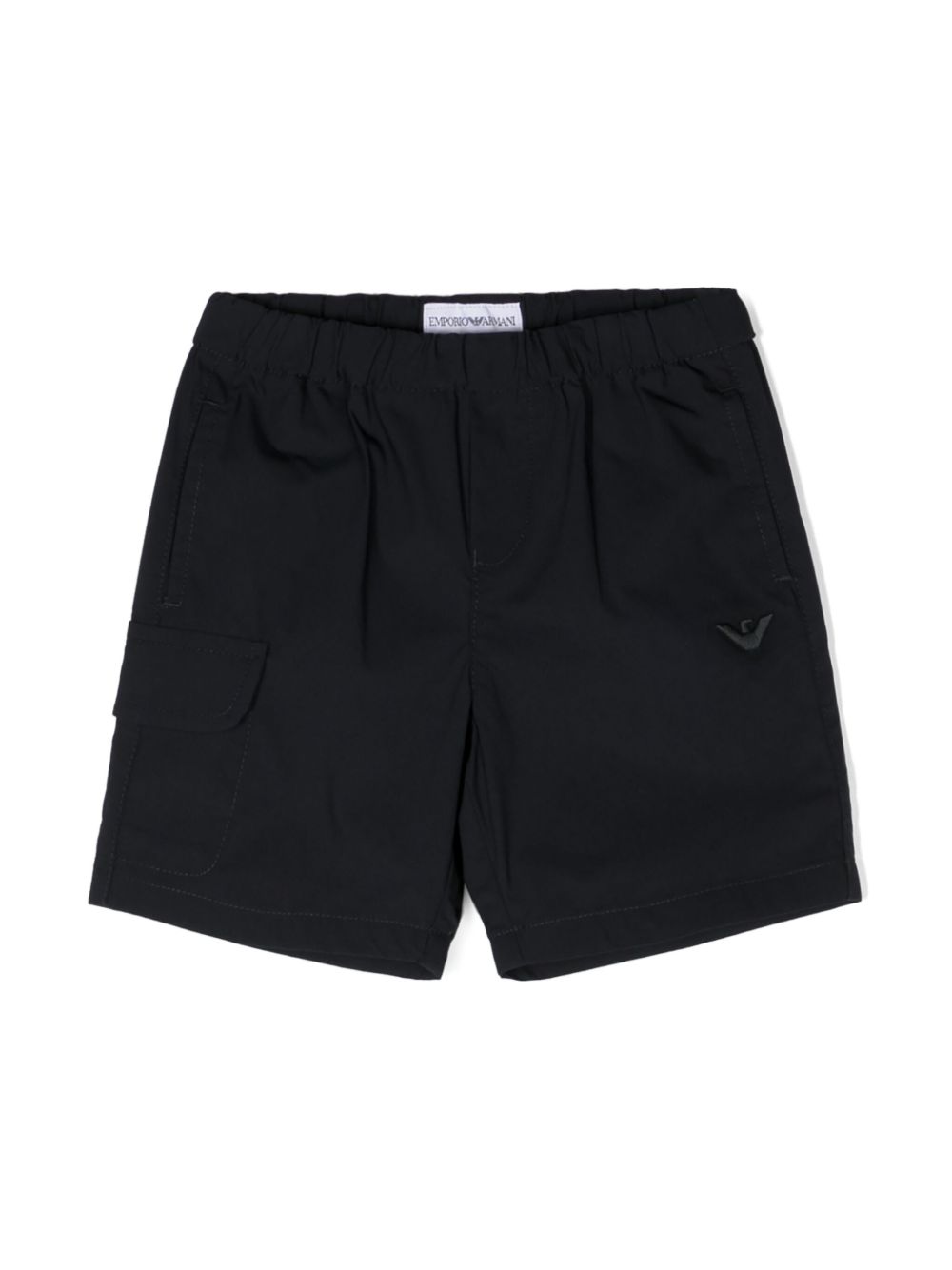 Emporio Armani Kids 中腰工装短裤 - 蓝色