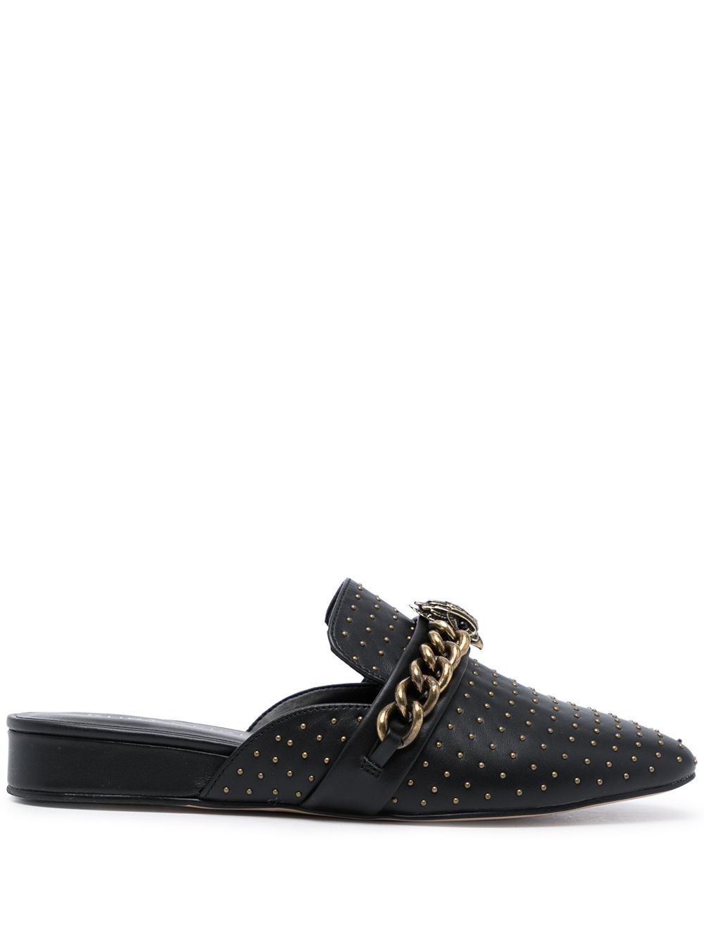 Kurt Geiger London Chelsea 搭链饰带穆勒鞋 - 黑色