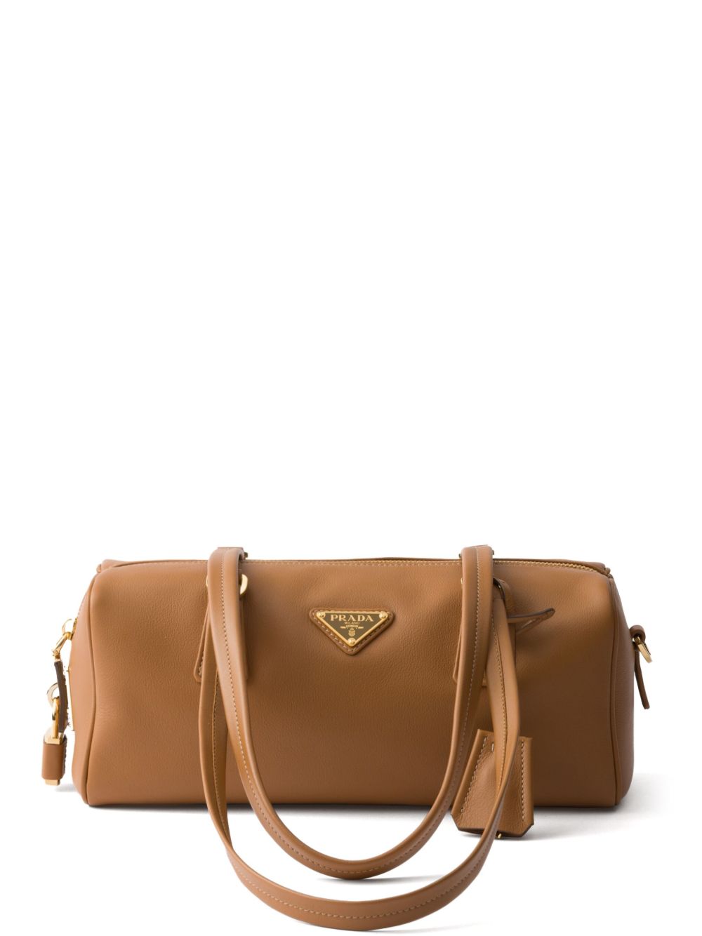 Prada 中号皮质托特包 - 褐色