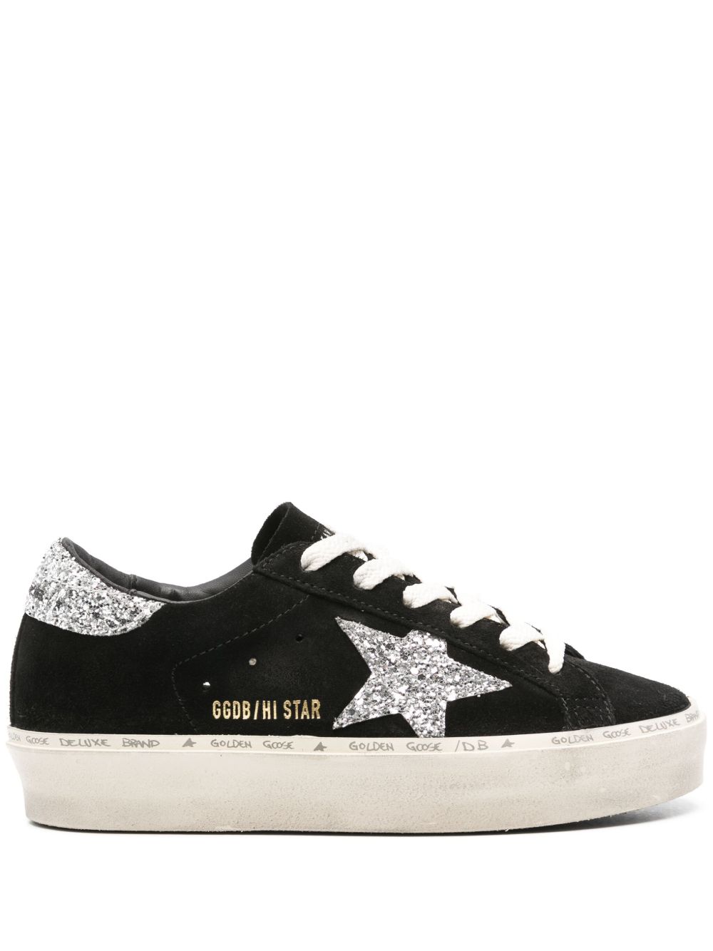 Golden Goose Hi Star 绒面皮运动鞋 - 黑色