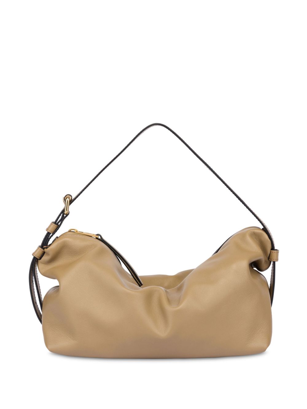 Moschino 松垮设计皮质单肩包 - 中性色
