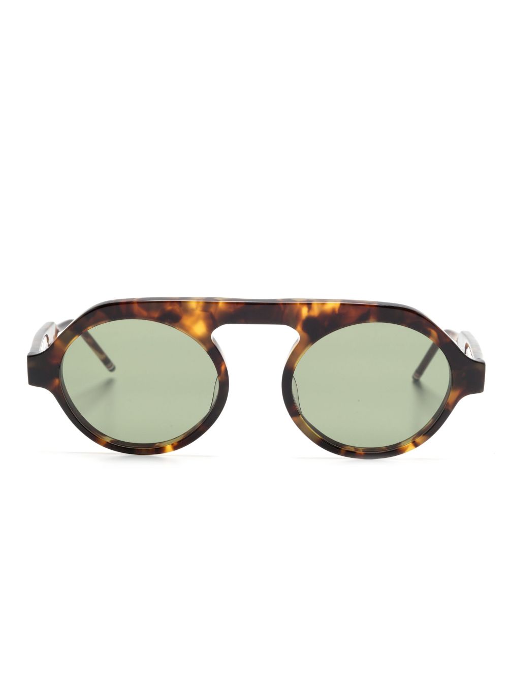 Thom Browne Eyewear 四条纹太阳眼镜 - 褐色