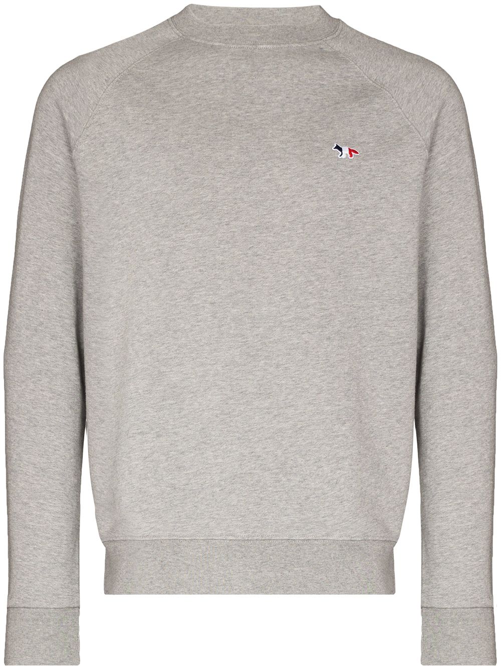 Maison Kitsuné Fox 贴花圆领卫衣 - 灰色