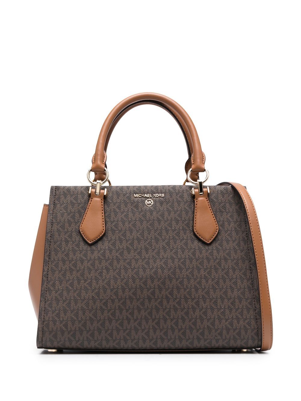 Michael Kors 经典logo图案手提包 - 褐色