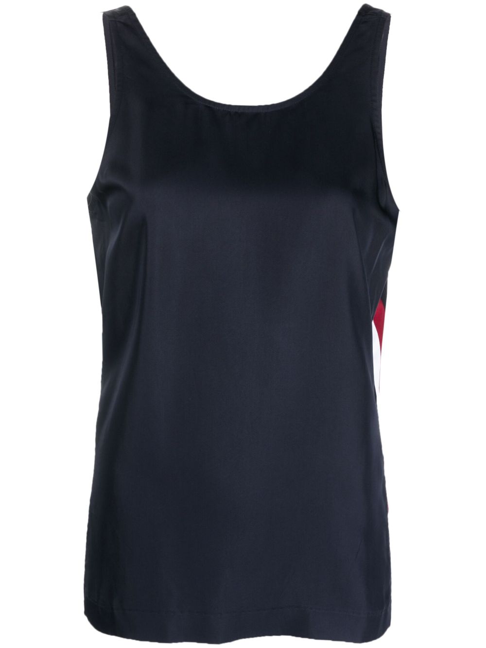 Tommy Hilfiger logo饰带细节无袖上衣 - 蓝色
