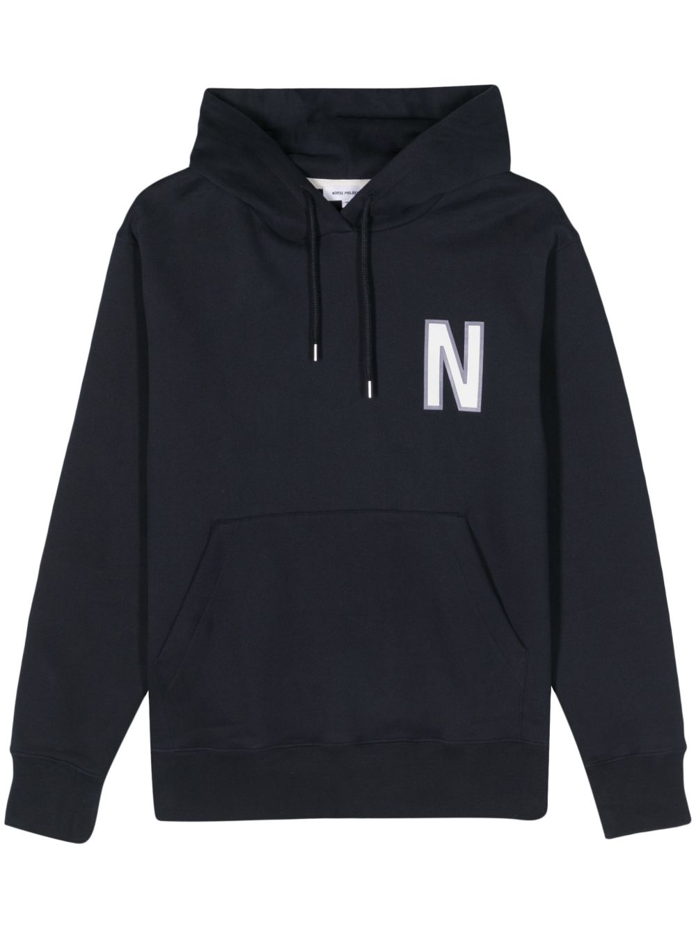 Norse Projects Arne logo印花连帽衫 - 蓝色