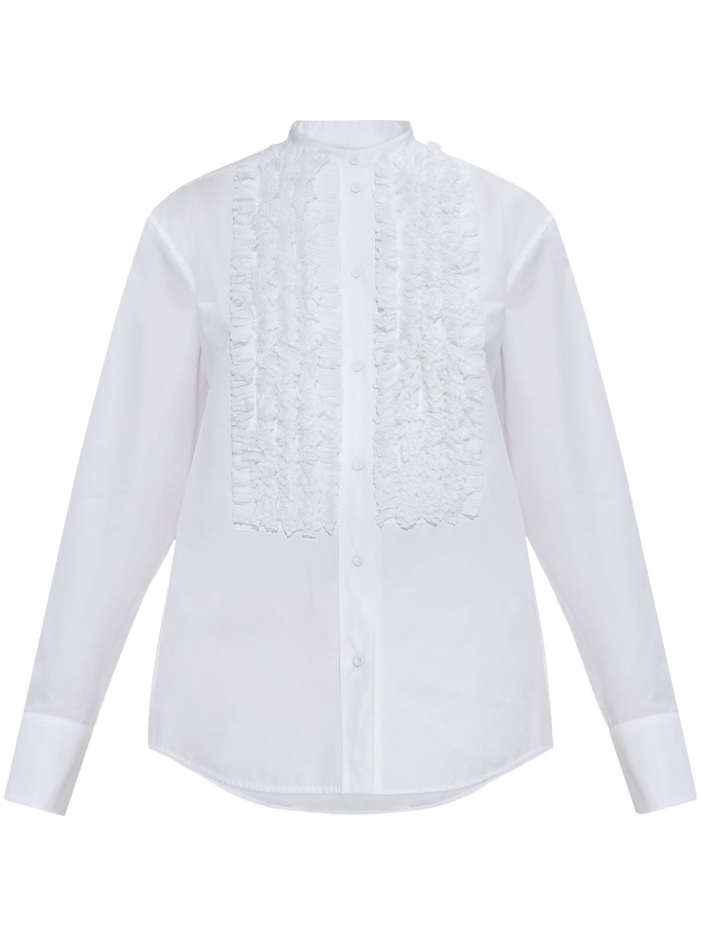 Jil Sander 荷叶边衬衫 - 白色