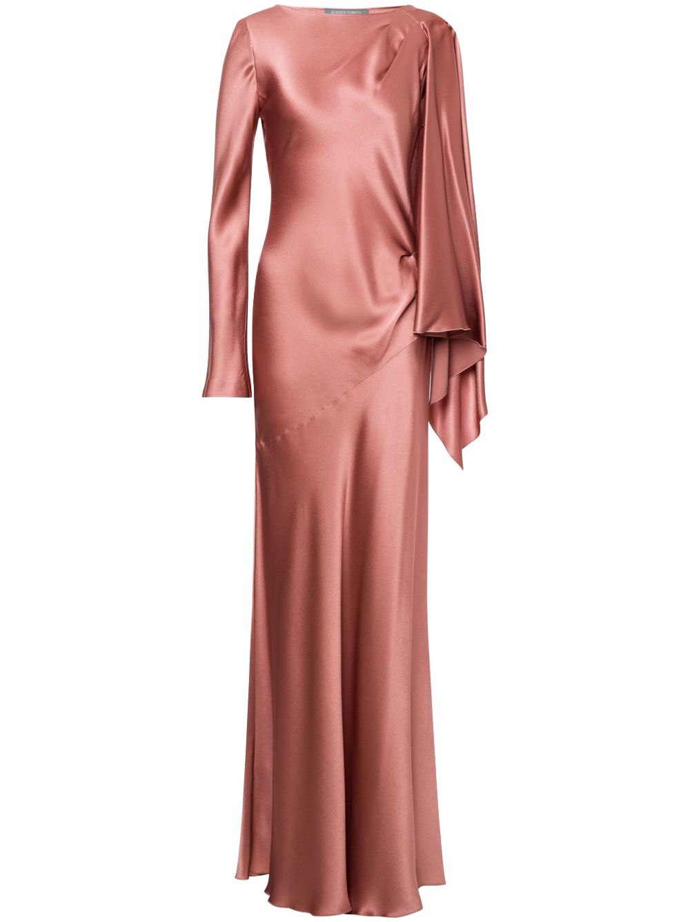 Alberta Ferretti 不对称垂坠礼服 - 粉色