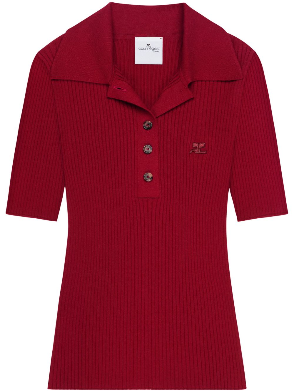 Courrèges Iconic polo衫 - 红色