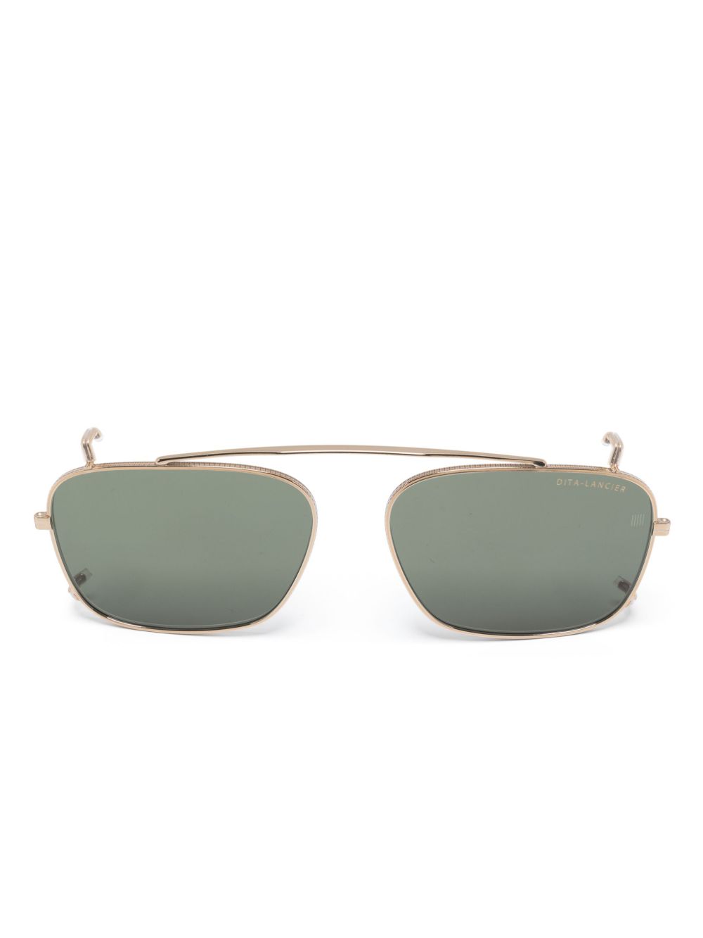 Dita Eyewear 飞行员镜框夹扣式镜片太阳眼镜 - 金色