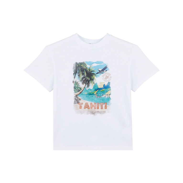Vilebrequin Boys Organic Cotton T-shirt Tahiti - Gabin - White - Size 8