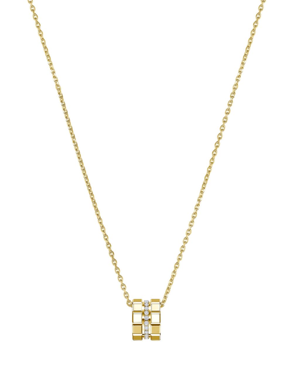 Chopard 18K黄金 Ice Cube 钻石项链 - 金色