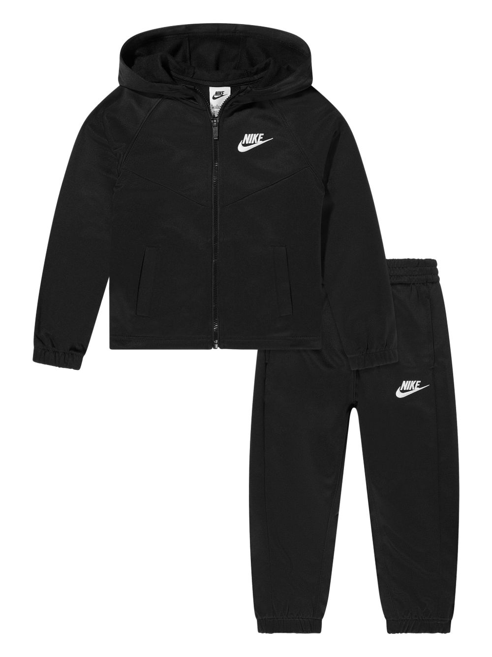 Nike Kids logo刺绣运动套装 - 黑色