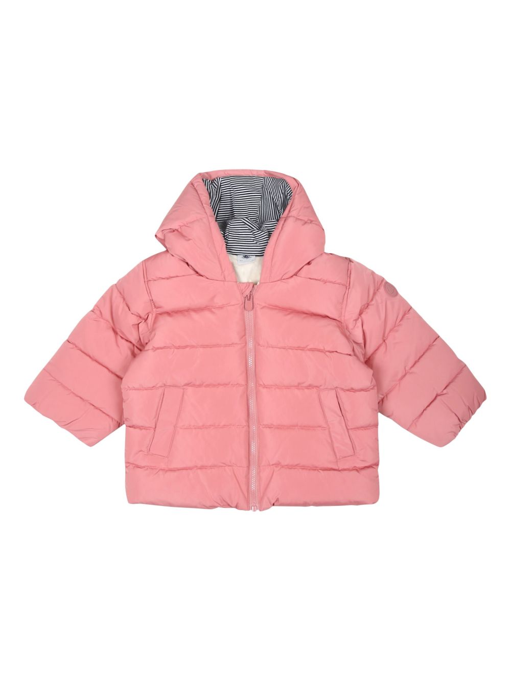 Petit Bateau 抓绒衬里填充夹克 - 粉色