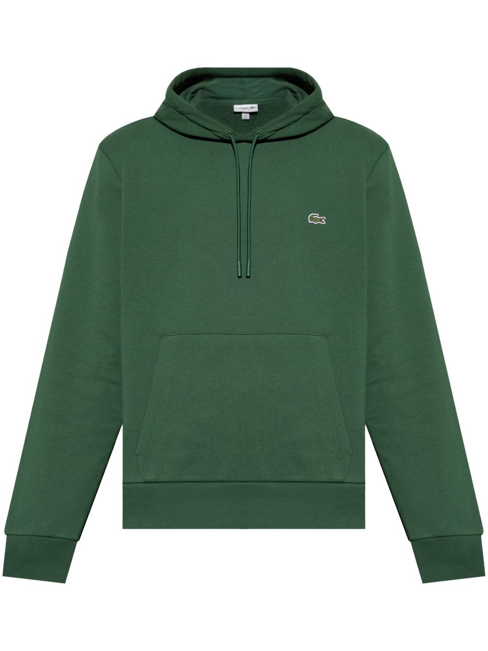 Lacoste 刺绣抓绒连帽衫 - 绿色