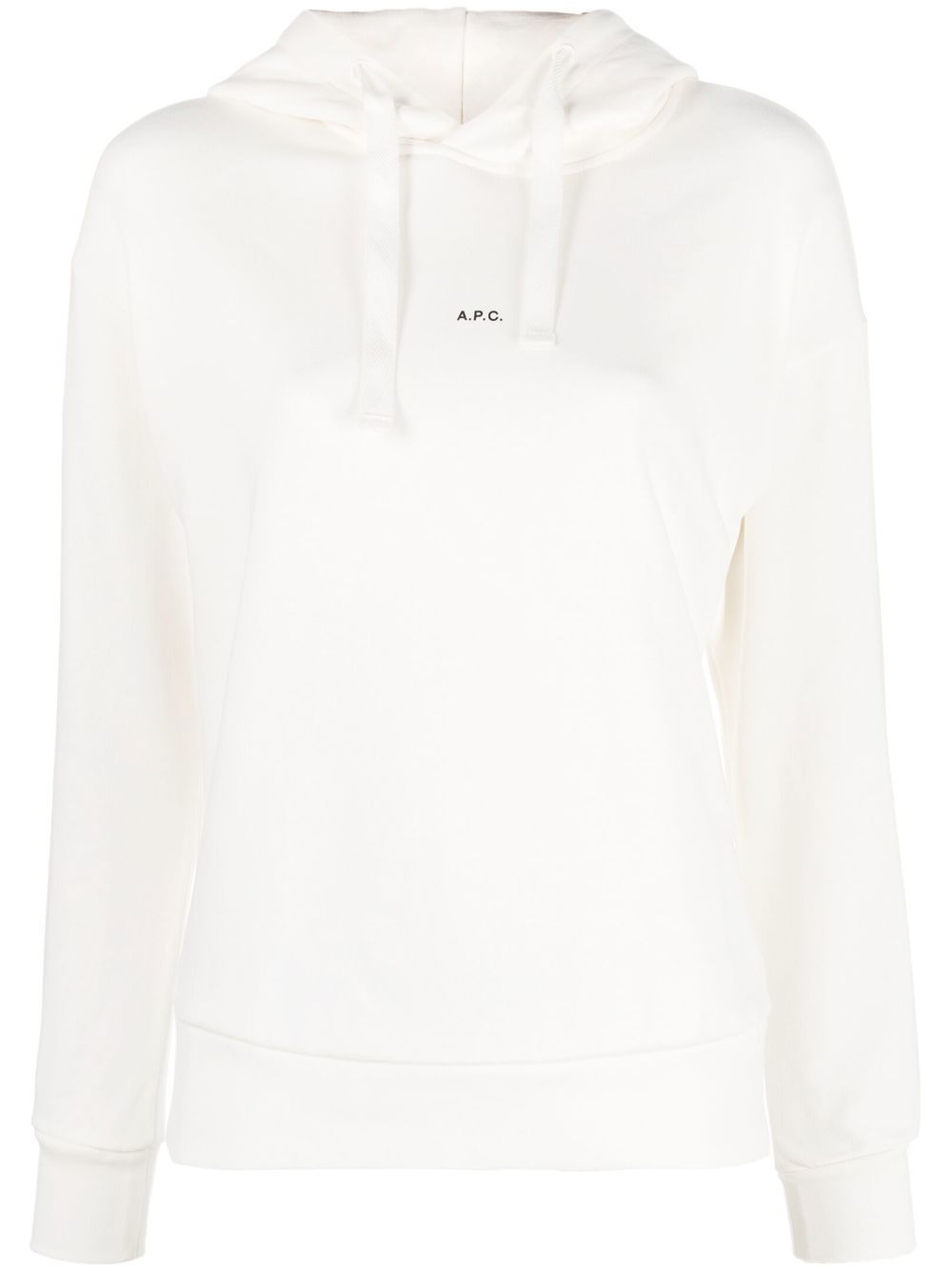 A.P.C. Christaina logo印花连帽衫 - 白色
